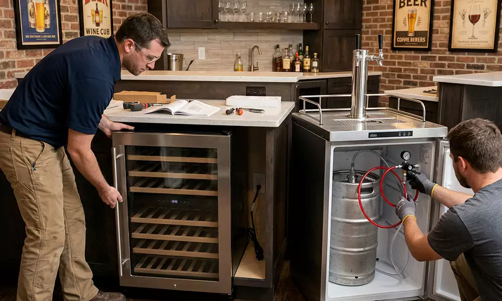 Wine Cooler and Kegerator Installation in Coronado, CA